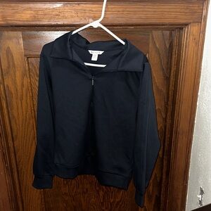 Athleta Navy Blue Allure 1/4 Zip-Up Sweatshirt L